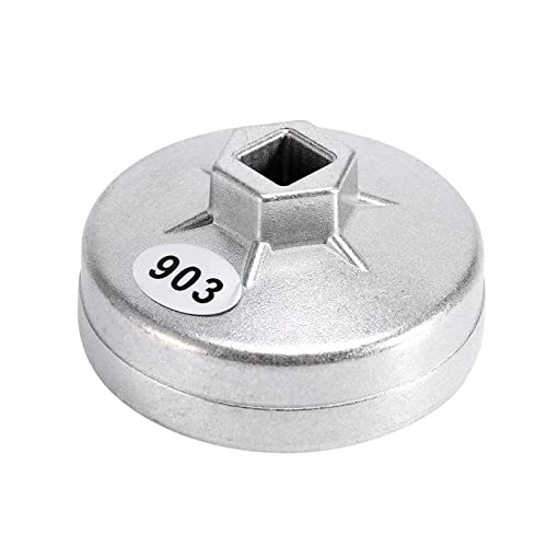 BOROCO ölfilterschlüssel 74 mm 14 Rillen Aluminium Ölfilterschlüssel Steckschlüssel-Entferner-Werkzeug 903 Silberfarbe von BOROCO