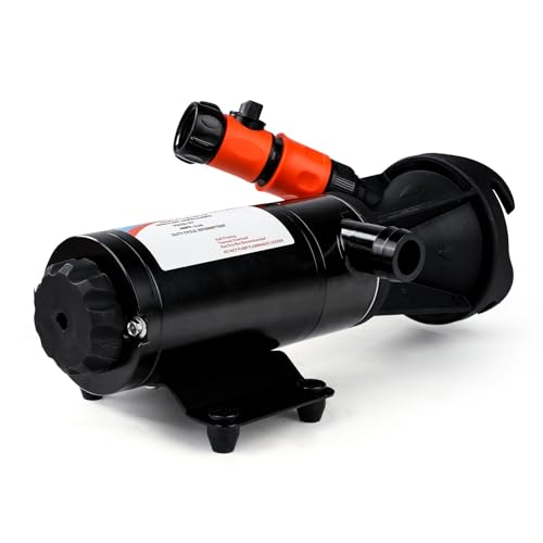 Wasserpumpe Selbstansaugend 12 V 45 LPM 12 GPM Abwasserpumpe Selbstansaugend Geräuscharm für Marineboot Wohnmobil Toilette Landwirtschaft von BOROCO