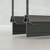 2x100cm Duschdichtung 6mm Schwarz für Duschtüren Badewanne Transparent Duschtür Dichtung Dusche Glastür Wasserabweisende von BOROMAL