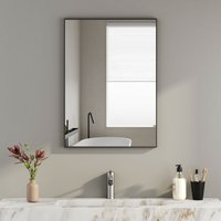 Boromal - 40x60/60x40cm Schwarz Spiegel Wandspiegel Rechteckig Metallrahmen ideal für Badezimmer Waschraum Wohnzimmer Badspiegel Badezimmerspiegel von BOROMAL