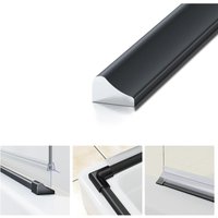 Boromal - 95CM Schwallschutzprofil für Dusche Schwallleiste Alu Schwallschutzleiste für Glas Duschen, Schwarz, 1 Stück Boromal - 95CM Schwallschutzprofil für Dusche Schwallleiste Alu Schwallschutzleiste für Glas Duschen, Schwarz, 1 Stück von BOROMAL