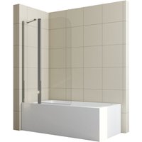 Badewannenaufsatz 100x140 cm Duschwand für Badewanne Duschtrennwand für Badewanne Duschwand Badewannen, Duschabtrennung Badewanne 6mm Sicherheitsglas von BOROMAL