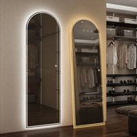 Bogen Ganzkörperspiegel mit Beleuchtung 140x40cm Gewölbter Standspiegel mit Beleuchtung Bodenspiegel LED Wandspiegel Schminkspiegel Kosmetikspiegel Bogen Ganzkörperspiegel mit Beleuchtung 140x40cm Gewölbter Standspiegel mit Beleuchtung Bodenspiegel LED Wandspiegel Schminkspiegel Kosmetikspiegel von BOROMAL