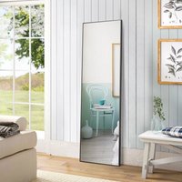 Boromal - 40x160/160x40cm Standspiegel Groß Ganzkörperspiegel mit Aluminiumrahmen für Schlaf-, Wohn- und Badezimmer Spiegel Boromal - 40x160/160x40cm Standspiegel Groß Ganzkörperspiegel mit Aluminiumrahmen für Schlaf-, Wohn- und Badezimmer Spiegel von BOROMAL