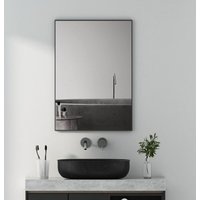 Boromal - 50x70cm Wandspiegel Schwarz Metall Dekospiegel Spiegel Rechteckiger Badezimmerspiegel Boromal - 50x70cm Wandspiegel Schwarz Metall Dekospiegel Spiegel Rechteckiger Badezimmerspiegel von BOROMAL