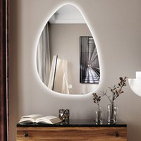 Boromal Asymmetrischer Beleuchtung mit Beleuchtung 55x80cm LED Badspiegel Asymmetrischer Spiegel mit Beleuchtung Lichtspiegel Wandspiegel mit Boromal Asymmetrischer Beleuchtung mit Beleuchtung 55x80cm LED Badspiegel Asymmetrischer Spiegel mit Beleuchtung Lichtspiegel Wandspiegel mit von BOROMAL