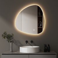 Boromal Asymmetrischer Beleuchtung mit Beleuchtung 80 x 80 cm LED Badspiegel Asymmetrischer Spiegel mit Licht LED Spiegel Badezimmerspiegel Boromal Asymmetrischer Beleuchtung mit Beleuchtung 80 x 80 cm LED Badspiegel Asymmetrischer Spiegel mit Licht LED Spiegel Badezimmerspiegel von BOROMAL