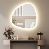 Boromal Asymmetrischer Beleuchtung mit Beleuchtung 80x80cm LED Badspiegel Asymmetrischer Spiegel mit Licht Lichtspiegel LED Spiegel Badezimmerspiegel Boromal Asymmetrischer Beleuchtung mit Beleuchtung 80x80cm LED Badspiegel Asymmetrischer Spiegel mit Licht Lichtspiegel LED Spiegel Badezimmerspiegel von BOROMAL