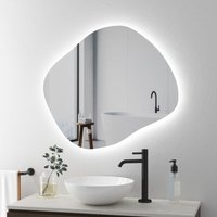 Boromal Asymmetrischer Beleuchtung mit Beleuchtung 84x74cm LED Badspiegel Asymmetrischer Spiegel mit Licht LED Spiegel Badezimmerspiegel Lichtspiegel Boromal Asymmetrischer Beleuchtung mit Beleuchtung 84x74cm LED Badspiegel Asymmetrischer Spiegel mit Licht LED Spiegel Badezimmerspiegel Lichtspiegel von BOROMAL
