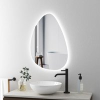 Boromal Asymmetrischer Beleuchtung mit Beleuchtung 90x65cm LED Badspiegel Asymmetrischer Spiegel mit Licht LED Spiegel Badezimmerspiegel Lichtspiegel Boromal Asymmetrischer Beleuchtung mit Beleuchtung 90x65cm LED Badspiegel Asymmetrischer Spiegel mit Licht LED Spiegel Badezimmerspiegel Lichtspiegel von BOROMAL