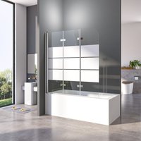 Boromal Badewannenaufsatz 140x140cm Duschwand Badewanne 3-teilig Badewannenfaltwand Duschwand für Badewanne Duschtrennwand für Badewanne von BOROMAL