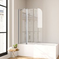 Badewannenaufsatz 2-teilig 3-teilig Duschwand für Badewanne 90cm 100cm 110cm 120cm 130cm 140cm Badewannenfaltwand 6mm esg Glas 90cm 1-teilig 180° von BOROMAL