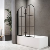 Boromal Badewannenaufsatz mit schwarzem Gitterdruck Duschwand für Badewanne Duschtrennwand für Badewanne Faltwand Duschabtrennung Badewanne Duschwand Boromal Badewannenaufsatz mit schwarzem Gitterdruck Duschwand für Badewanne Duschtrennwand für Badewanne Faltwand Duschabtrennung Badewanne Duschwand von BOROMAL