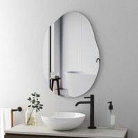 Boromal - Badspiegel Asymmetrischer 55x80cm Asymmetrischer Spiegel Badezimmerspiegel Dekorative Wandspiegel für Badezimmer, Wohnzimmer, Schlafzimmer, Boromal - Badspiegel Asymmetrischer 55x80cm Asymmetrischer Spiegel Badezimmerspiegel Dekorative Wandspiegel für Badezimmer, Wohnzimmer, Schlafzimmer, von BOROMAL