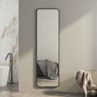 Badspiegel Ganzkörperspiegel Schwarze Standspiegel 40x160 Spiegel Groß mit Metallrahmen für Badezimmer Waschzimmer Schlafzimmer Wohnzimmer - Boromal von BOROMAL