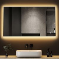 Boromal Badspiegel mit Beleuchtung 70x100cm Badezimmerspiegel Kosmetikspiegel Schminkspiegel LED Spiegel Wandspiegel mit Touchschalter + 3 von BOROMAL
