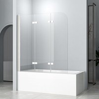 Boromal - Duschtrennwand für Badewanne 140x140 cm 3 teilig, Weiß Duschwand für Badewanne Faltbar Faltwand Duschabtrennung Badewannenaufsatz 5mm nano Boromal - Duschtrennwand für Badewanne 140x140 cm 3 teilig, Weiß Duschwand für Badewanne Faltbar Faltwand Duschabtrennung Badewannenaufsatz 5mm nano von BOROMAL