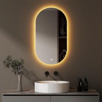 Boromal Ovaler Badspiegel mit Beleuchtung 50 x 90 cm LED Badspiegel mit Licht Ovaler LED Spiegel Badezimmerspiegel Lichtspiegel Wandspiegel mit Boromal Ovaler Badspiegel mit Beleuchtung 50 x 90 cm LED Badspiegel mit Licht Ovaler LED Spiegel Badezimmerspiegel Lichtspiegel Wandspiegel mit von BOROMAL
