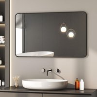 Boromal - Spiegel Rechteckiger für Wand 60x100 cm Badspiegel Ohne Beleuchtung Schwarz Metallrahmen Wandspiegel für Bad, Schlafzimmer, Toilette, von BOROMAL