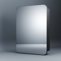 Boromal - Spiegelschrank Schwarz Badezimmer Spiegelschrank Bad Metall Badezimmerschrank mit Spiegel Badschrank mit Innenspiegel und Verstellbare von BOROMAL