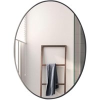 Boromal - Dekospiegel Kosmetikspiegel Schwarz Flurspiegel Rund 60x80 Oval(Spiegel Rund Wandspiegel Schwarz, 5mm Kupfer- und bleifreier Spiegel), mit von BOROMAL