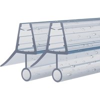 Duschdichtung 2x100cm Wasserabweiser Ersatzdichtung Dichtkeder Für 4-6mm Glasdicke Mit Abreißbare Dichtungslippe von BOROMAL