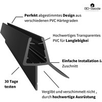 Boromal - Duschdichtung Schwarz Duschtür Dichtung 5mm 6mm Für Glasdusche Glastür Dichtlippe Dusche Duschprofil 2x 100cm Boromal - Duschdichtung Schwarz Duschtür Dichtung 5mm 6mm Für Glasdusche Glastür Dichtlippe Dusche Duschprofil 2x 100cm von BOROMAL