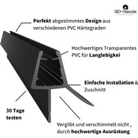 Boromal - Duschdichtung Schwarz Duschtür Dichtung 5mm 6mm Für Glasdusche Glastür Dichtlippe Dusche Duschprofil 2x 70cm Boromal - Duschdichtung Schwarz Duschtür Dichtung 5mm 6mm Für Glasdusche Glastür Dichtlippe Dusche Duschprofil 2x 70cm von BOROMAL