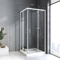 Duschkabine 80x80 cm Eckeinstieg mit Schiebetüren,5mm esg Glas Duschabtrennung Doppel Schiebetür,Über Einer Duschwanne Oder Fliesen Montiert,Höhe 185 Duschkabine 80x80 cm Eckeinstieg mit Schiebetüren,5mm esg Glas Duschabtrennung Doppel Schiebetür,Über Einer Duschwanne Oder Fliesen Montiert,Höhe 185 von BOROMAL