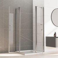 Duschkabine Eckeinstieg 75x120x185cm Schwingtür Duschabtrennung, 75x120cm Glas Eckeinstieg Dusche mit Doppel Pendeltür Duschwand aus 5mm ESG Nano Duschkabine Eckeinstieg 75x120x185cm Schwingtür Duschabtrennung, 75x120cm Glas Eckeinstieg Dusche mit Doppel Pendeltür Duschwand aus 5mm ESG Nano von BOROMAL