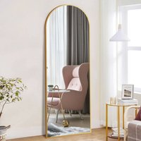 Ganzkörperspiegel Wand Gold /Schwarz Wandspiegel Standspiegel Ganzkörper Großer 150x50 cm Gold von BOROMAL