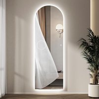 Boromal - Ganzkörperspiegel mit Beleuchtung mit 10x Lupe 150 x 50 cm 3 Lichtfarbe Bogen Standspiegel led Wandspiegel mit Touch-Schalter Boromal - Ganzkörperspiegel mit Beleuchtung mit 10x Lupe 150 x 50 cm 3 Lichtfarbe Bogen Standspiegel led Wandspiegel mit Touch-Schalter von BOROMAL