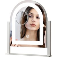 Boromal - Kosmetikspiegel mit Beleuchtung für tisch Schminkspiegel 3Lichtfarben Dimmbar Touch (Tischspiegel Rund, mit Touch, led), hd Kupfer- und von BOROMAL