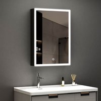 Boromal - led Spiegelschrank mit Beleuchtung 50x70x12,5cm Badezimmerschrank, Bad Metall Badschrank Spiegel Kabinett mit 3-Farben Dimmbar, Touch Boromal - led Spiegelschrank mit Beleuchtung 50x70x12,5cm Badezimmerschrank, Bad Metall Badschrank Spiegel Kabinett mit 3-Farben Dimmbar, Touch von BOROMAL