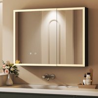 Boromal - led Spiegelschrank Bad mit Beleuchtung Badezimmer Spiegelschrank mit Beleuchtung Metall Badezimmerschrank mit Dimmbar, Beschlagfrei, von BOROMAL