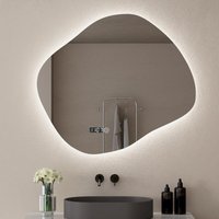 Boromal - led Unregelmäßiger Badspiegel mit Beleuchtung Badezimmerspiegel 64x74cm, 3 Lichtfarbe Dimmbare 3000-6500K Kosmetikspiegel mit Beleuchtet Boromal - led Unregelmäßiger Badspiegel mit Beleuchtung Badezimmerspiegel 64x74cm, 3 Lichtfarbe Dimmbare 3000-6500K Kosmetikspiegel mit Beleuchtet von BOROMAL