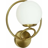 Innen Wandlampe Rund Wandleuchte aus Goldenes Metall Glass Wandbeleuchtung, Gold - Meykoers von MEYKOERS