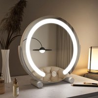 Boromal - Schminkspiegel Kosmetikspiegel led Tisch mit Beleuchtung (Makeup Spiegel Rund, 3Lichtfarben, Helligkeit dimmbar, Touch), 360° Drehbar, hd von BOROMAL