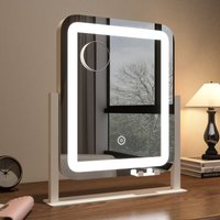 Boromal - Schminkspiegel mit Beleuchtung Kosmetikspiegel mit Beleuchtung Tischspiegel mit Beleuchtung Hollywood Spiegel mit 3 Lichtfarben Dimmbar, Boromal - Schminkspiegel mit Beleuchtung Kosmetikspiegel mit Beleuchtung Tischspiegel mit Beleuchtung Hollywood Spiegel mit 3 Lichtfarben Dimmbar, von BOROMAL