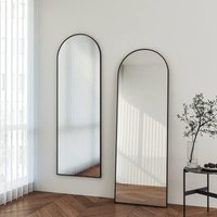 Schwarz Spiegel Ganzkörperspiegel 50x150cm Bodenspiegel Stehen und hängen Körperspiegel Metallrahmen Spiegel für Ankleidezimmer Schlafzimmer Schwarz Spiegel Ganzkörperspiegel 50x150cm Bodenspiegel Stehen und hängen Körperspiegel Metallrahmen Spiegel für Ankleidezimmer Schlafzimmer von BOROMAL