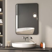 Boromal - Spiegel Rechteckiger für Wand 40x60 cm Badspiegel Ohne Beleuchtung Schwarz Metallrahmen Wandspiegel für Bad, Schlafzimmer, Toilette, von BOROMAL