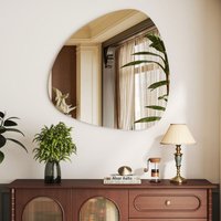 Boromal - Wandspiegel Asymetrischer Spiegel 60x60cm, Unregelmäßiger dekorativer hd groß Spiegel, ideal für Badezimmer, Schlafzimmer, Wohnzimmer Boromal - Wandspiegel Asymetrischer Spiegel 60x60cm, Unregelmäßiger dekorativer hd groß Spiegel, ideal für Badezimmer, Schlafzimmer, Wohnzimmer von BOROMAL