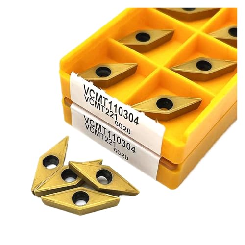 Drehmesser aus Metall 10 Stück VCMT110304 6020 15TF Drehmaschine Cutter Werkzeug für Innendrehen Werkzeuge aus Hartlegierung Fräswerkzeuge (VCMT110304 6020) von BORRGTU