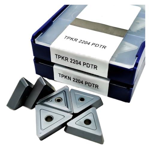 Indexierbare Drehklinge aus Metall, 10 Stück, TPKR2204 PDTR LT30 TPKN2204 PDTR LT30 Klingen für Werkzeugmaschinen, Werkzeug zum Drehen außen, Hartmetallfräser (TPKR2204 PDTR LT30) von BORRGTU