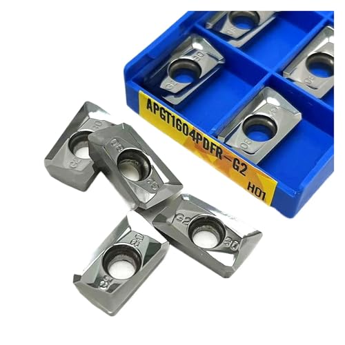 Indexierbare Drehklinge aus Metall 10 Stück APGT1604-G2 H01 APKT1604-MA3 H01 APKT1604-MA H01 Hartlegierung Fräsen Werkzeug zum Drehen aus Aluminium Werkzeuge für Drehmaschine (APGT1604-G2 H01) von BORRGTU