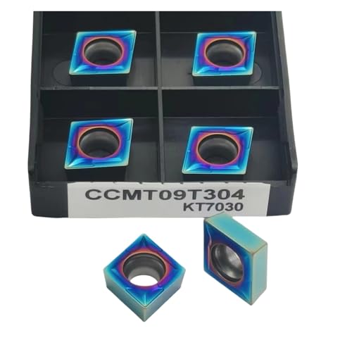 Indexierbare Drehklinge aus Metall 10 Stück CCMT09T304 CCMT09T308 KT7030 Werkzeug für Außendrehwerkzeug aus harter Metalllegierung (CCMT09T304 KT7030) von BORRGTU