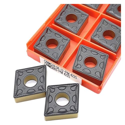 Indexierbare Drehklinge aus Metall 10 Stück CNMG190612-PM 4225 Werkzeug für Außendrehwerkzeug aus Hartlegierung Werkzeuge für Drehmaschine mit Klinge für Metallschneider Indexierbare Drehklinge aus Metall 10 Stück CNMG190612-PM 4225 Werkzeug für Außendrehwerkzeug aus Hartlegierung Werkzeuge für Drehmaschine mit Klinge für Metallschneider von BORRGTU
