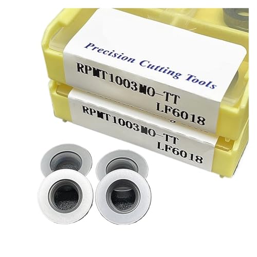 Indexierbare Drehklinge aus Metall 10 Stück RPMT1204MOEJS RDMT1204MOMQ SEKT1204AFTN RPMT10T3MOEJS RPMT1003MOTT LF6018 Drehwerkzeug aus harter Legierung Werkzeug zum Fräsen von Stahl aus von BORRGTU