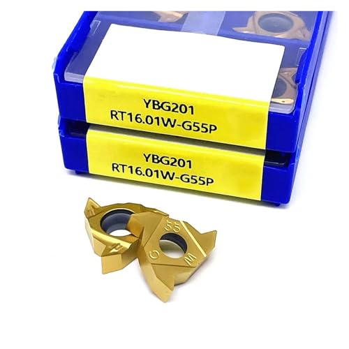 Indexierbare Drehklinge aus Metall 10PCSR T16.01N-G60P RT16.01W-G60P RT16.01N-G55P RT16.01W-G55P YBG201 Schneidwerkzeug für Draht aus harter Legierung Werkzeug zum Drehen (RT16.01W-G55P YBG201) von BORRGTU