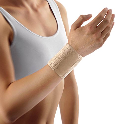 Bort elastische Handgelenkbandage Klettverschluss Gelenk Bandage Hände, hautfarben, Gr. 3 von BORT